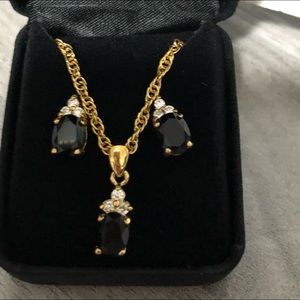 Genuine Onyx and CZ Set